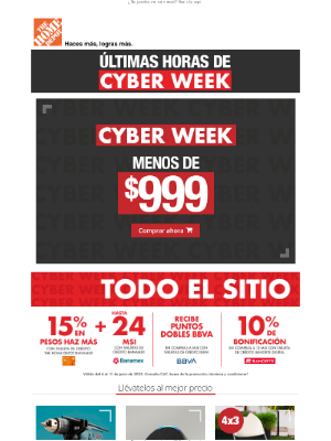 Home Depot Mexico - 🤑Se va lo mejor por menos de $999