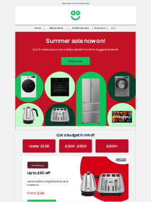 AO (United Kingdom) - Summer sale NOW live