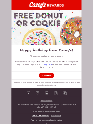Casey’s General Stores - 🎁Just for you, Scott