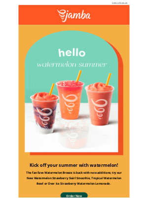 Jamba Juice - Your wait for watermelon is OVER! 🍉