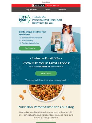 Purina - Save 75% with a special offer from Purina