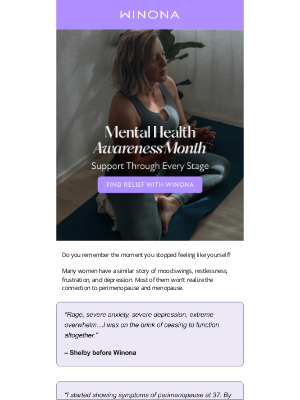 Winona - Is menopause giving you anxiety?