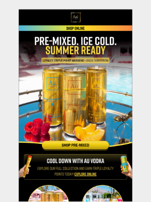 AU Vodka (United Kingdom) - Cool Down with a Cold One – 3X Points 🏆
