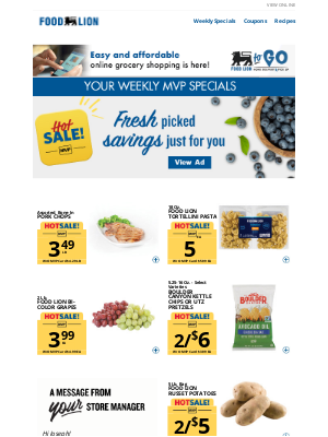 Food Lion - Your MVP Weekly Specials have arrived!