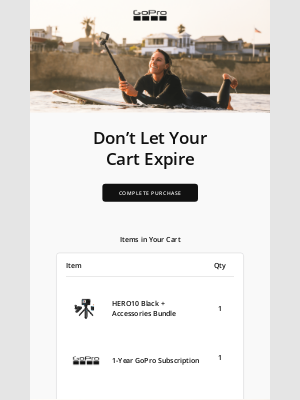 GoPro - Your Purchase is Almost Complete