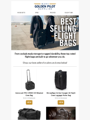 Marv Golden Pilot Supplies - Crew-Approved! ✅ Explore Top Flight Bags
