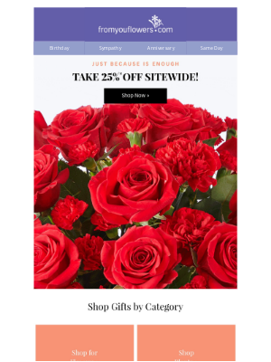 From You Flowers - 25% Off Flowers Perfect for Any Occasion! With Delivery as Soon as Today!