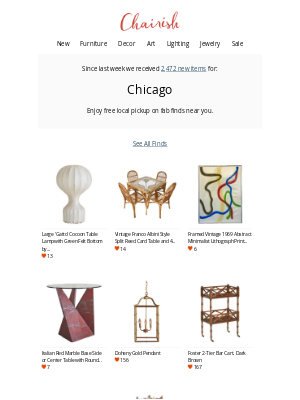 Chairish - Look What's New In Chicago