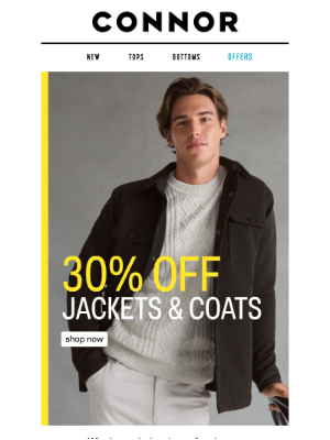 Connor Clothing (Australia) - 30% Off Jackets & Coats