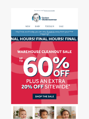 Gerber Childrenswear - ⏰ FINAL HOURS: Sitewide Savings Ending