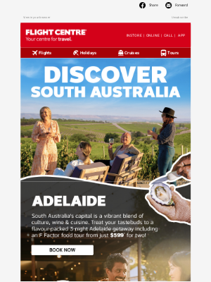 Flight Centre -(Australia) - Discover South Australia from $599*