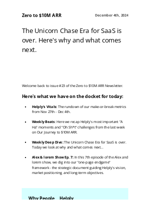 Groove - Zero to $10M ARR: The Unicorn Chase Era for SaaS is over. Here's why and what comes next.