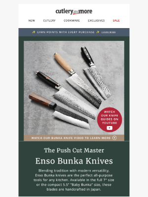 Cutlery and More - Enso Bunka Knives: The Push Cut Master