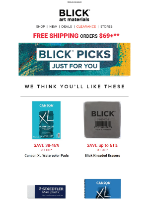 Blick Art Materials - Products we think you’ll ❤️