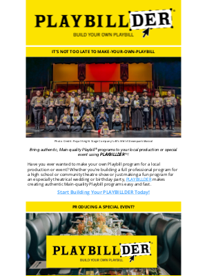 Playbill - Complete Your Spring Production With A Custom Playbill