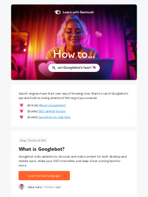 SEMrush - How to start a relationship with Googlebot