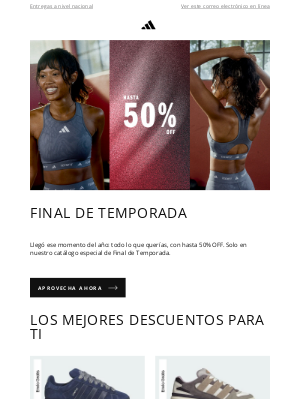 Adidas (Colombia) - Arrancó lo bueno: hasta 50% OFF 😮‍💨