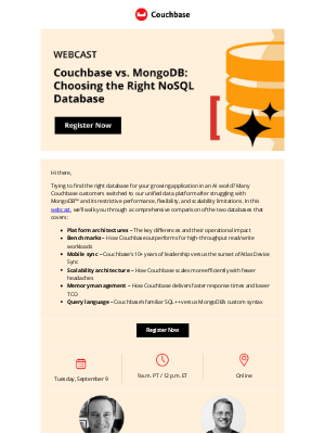 Couchbase - Webcast | Couchbase vs. MongoDB showdown