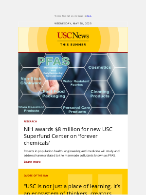 University of Southern California - USC Superfund Center; storms and health; saving a smile