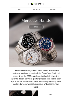 Bob's Watches - Uncovering a Legend - The Rolex Mercedes Hands