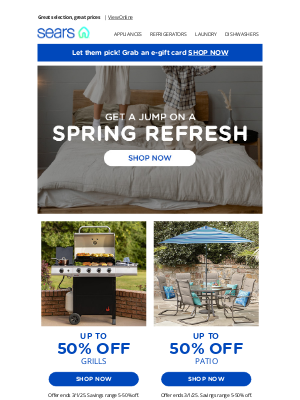 Sears - Spring is coming, will you be ready?