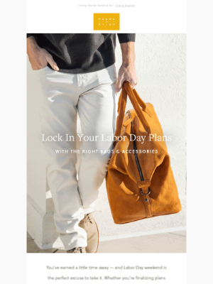 Moore & Giles - You book the getaway. We'll handle the bags.