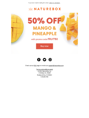 NatureBox - 50% off your favorite tropical snacks