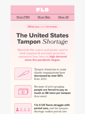 FLO - The tampon shortage of 2022