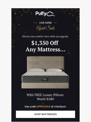 Puffy - ⏰ Last Chance: $1,350 OFF + Free Gift Inside!