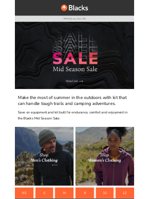 Blacks Leisure Group (United Kingdom) - Mid Season Sale | Now Online