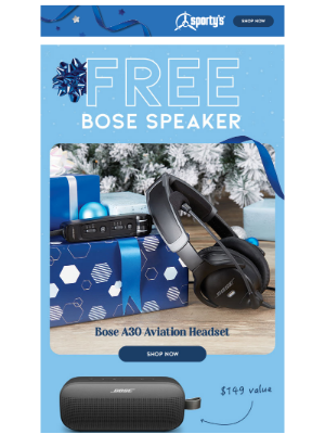 Sporty’s Pilot Shop - Claim Your Free Bose Speaker + Up to 50% Off Top Gear