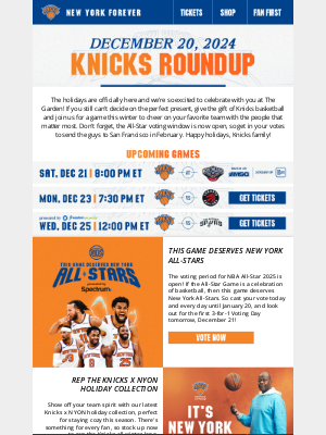 New York Knicks - 🏀 Knicks Roundup | Happy Holidays from Your Knicks