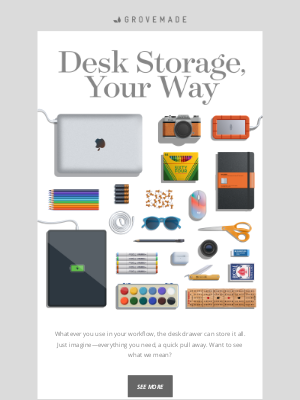 Grovemade - Desk Storage, Your Way