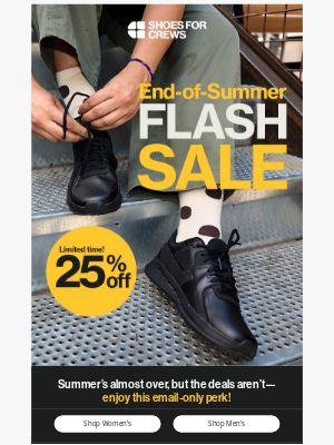 Shoes For Crews - Inbox Exclusive 💌 Save 25% NOW