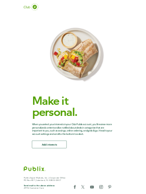 Publix Super Markets - Personalize your Club Publix experience ✨