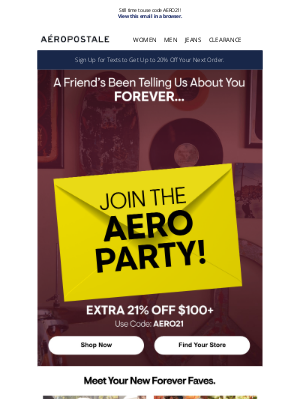 Forever 21 - Your 21% off won't wait forever… ⏰