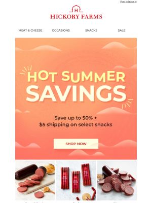 Hickory Farms - [ENDS TODAY] Up to 50% off + $5 standard shipping