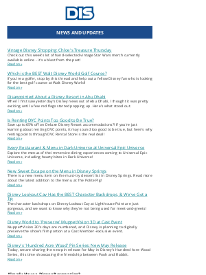 The DIS - News and Updates for 05/08/2025