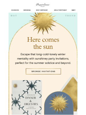 Paperless Post - Now trending: sunshine ☀️