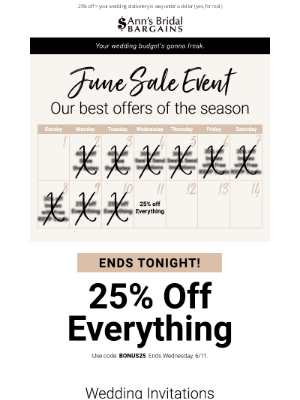 Anns Bridal Bargains - ⏳Final Hours of the June Sale Event