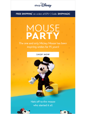 Shop Disney - Celebrate 95 years of Mickey Mouse! 🎉