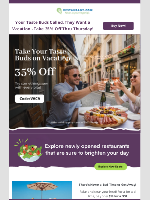 Restaurant - Take Your Taste Buds on Vacation 😋