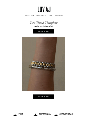 Luv Aj - RESTOCKED 💫 TWO-TONED TIMEPIECE