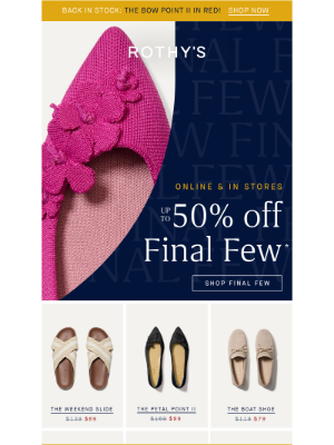 Rothy's - Cult-faves: Up to 50% off. 🤯