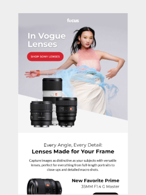 Focus Camera - Sony 📷 In Vogue Lenses