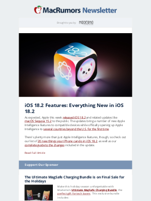 MacRumors - iOS 18.2 Out Now, iPhone and Mac Rumors, and More