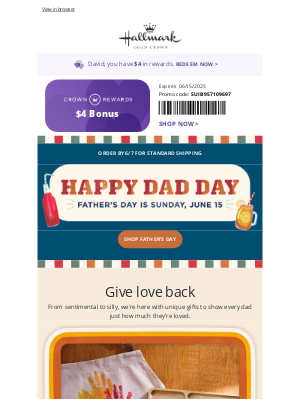 Hallmark - $4 + our Father’s Day gift guide!