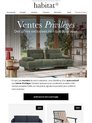 Habitat (France) - Ventes Privilèges : Votre accès exclusif réservé aux membres