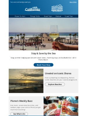 Visit California - Pismo Beach is Calling 🌊