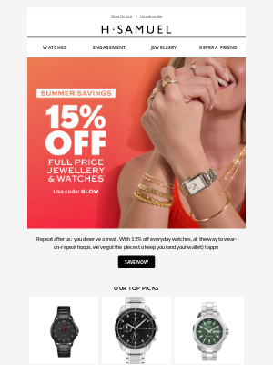 H.Samuel(United Kingdom) - Have you shopped our summer savings yet?